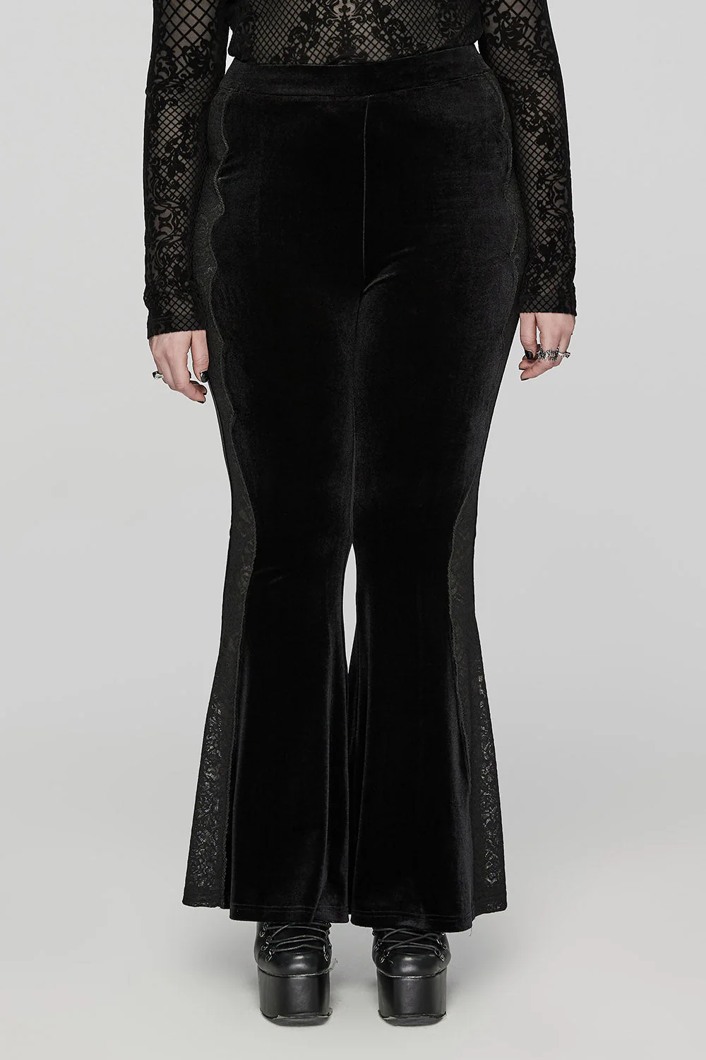 Blairwitch Black Velvet Bell Bottoms [Plus Size] - Image 7