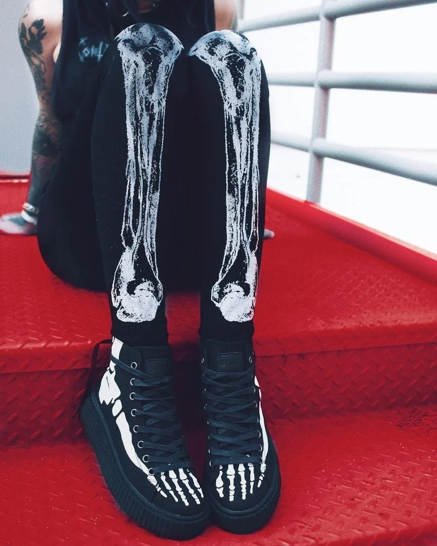 Bleached Bones High Tops [SNEEKER-252 Sneakers] - Image 2
