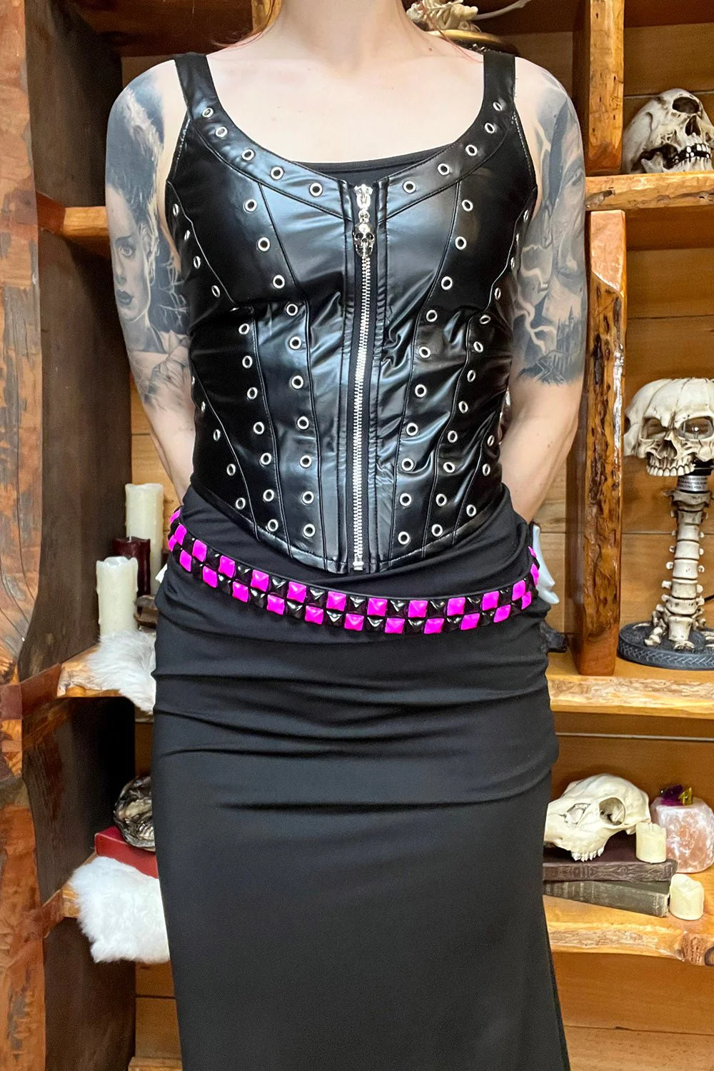 Bleed Pink Studded Belt [UNISEX] - Image 2