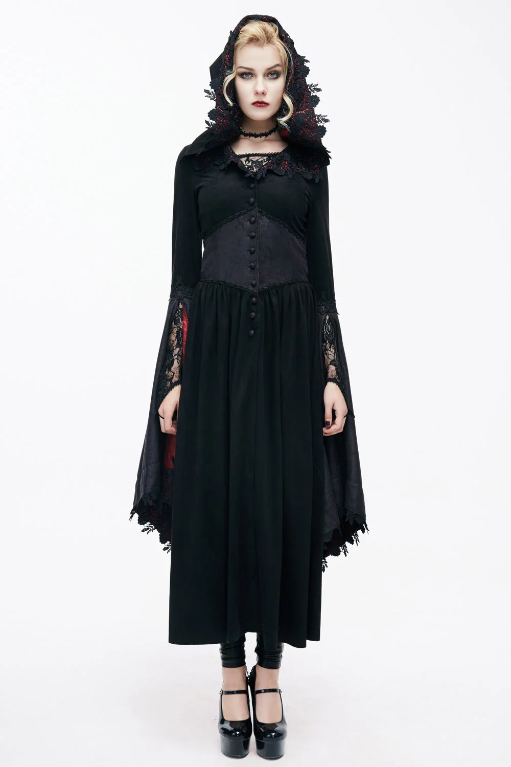 Blood Crimson Satin-Lined Cloak - Image 6