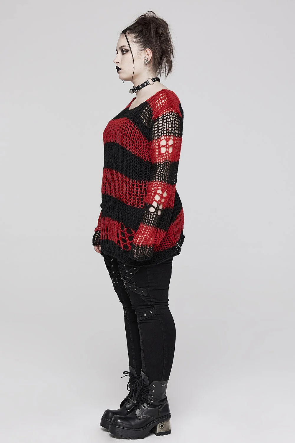 Blood Pact Striped Sweater [RED/BLACK] - Image 3