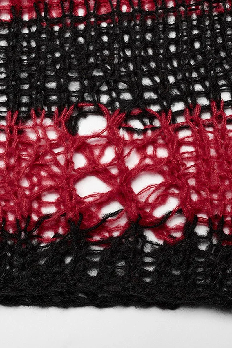 Blood Pact Striped Sweater [RED/BLACK] - Image 5