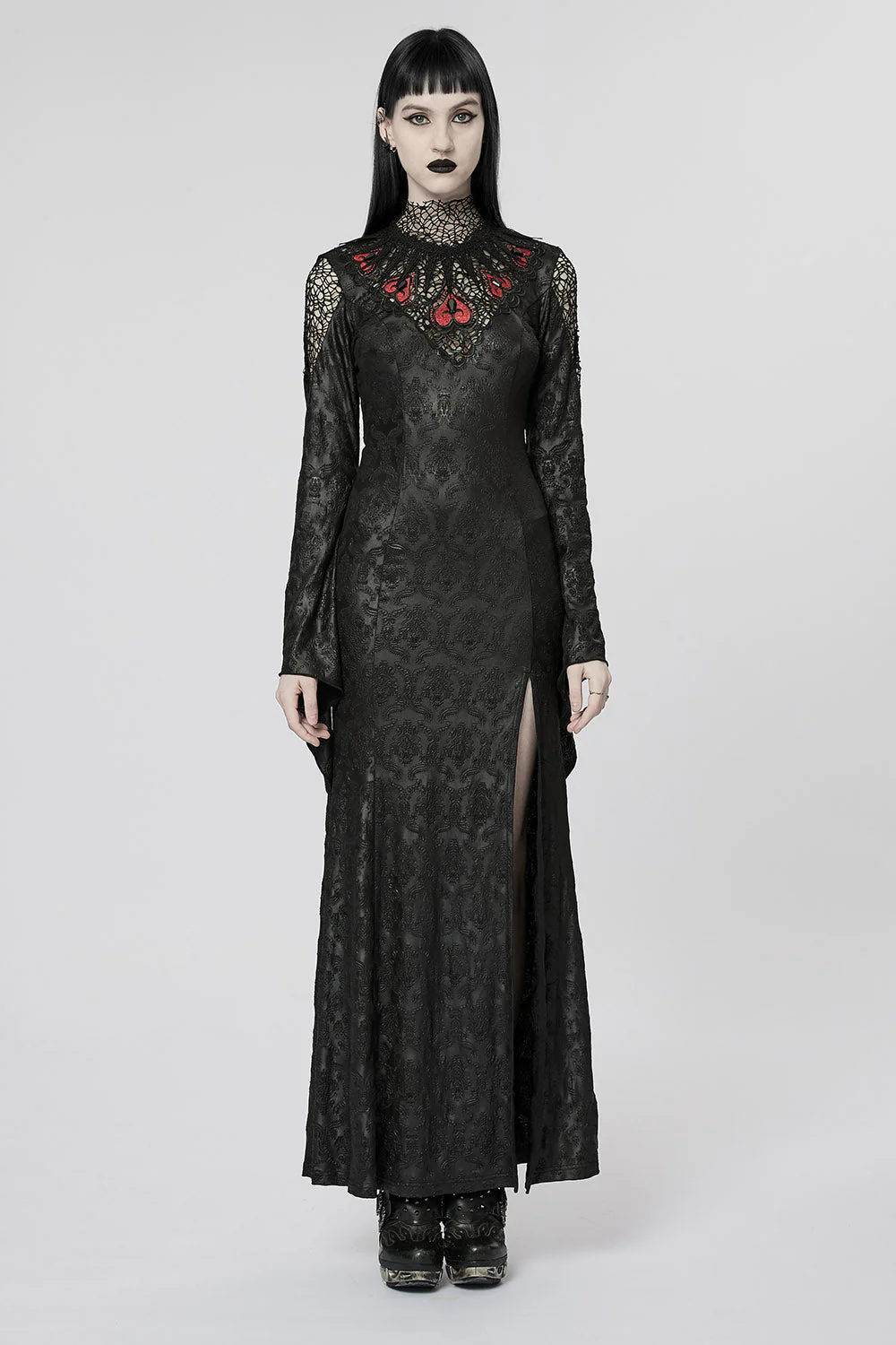 Blood Queen Maxi Dress [BLACK/RED] - Image 3