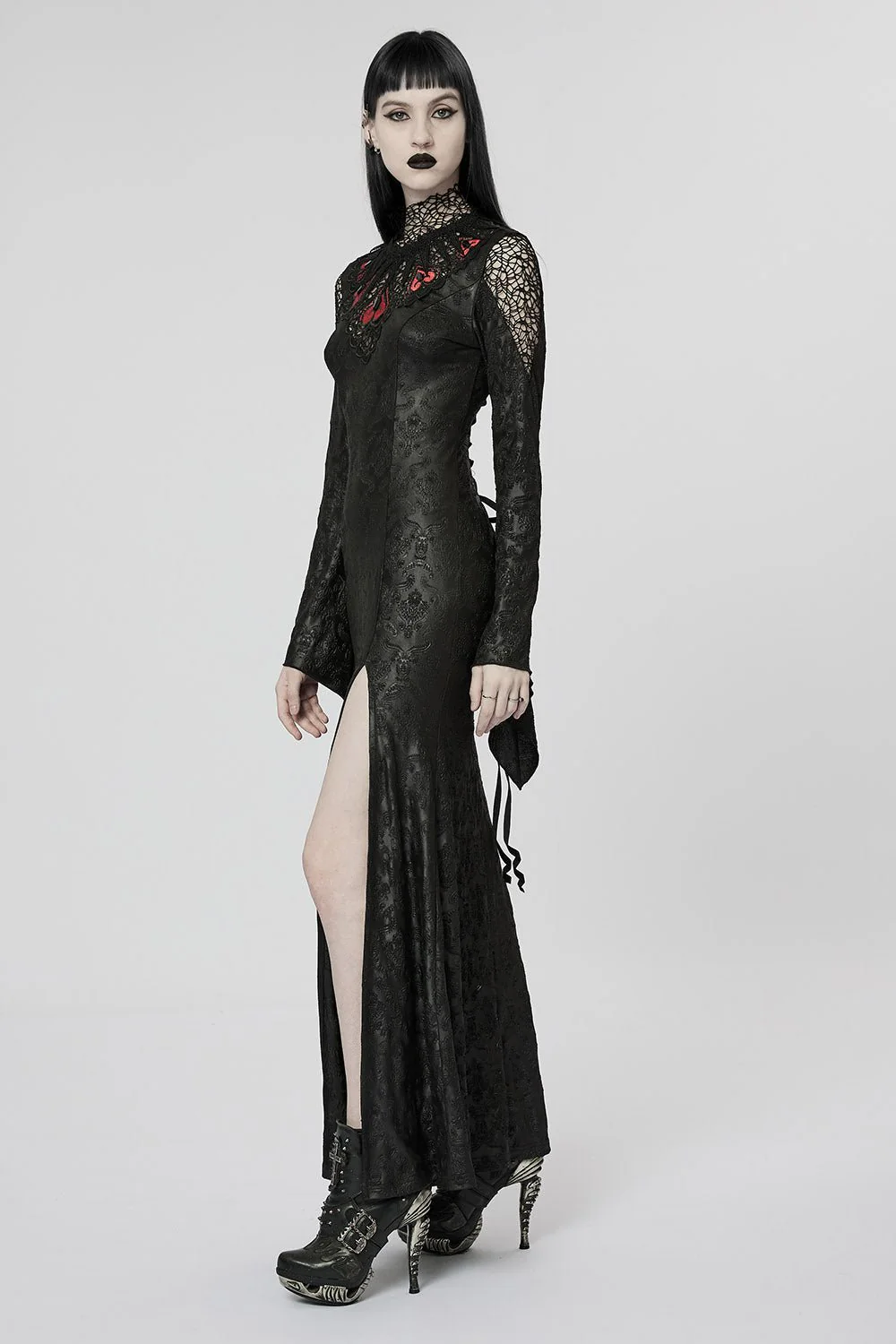 Blood Queen Maxi Dress [BLACK/RED] - Image 4