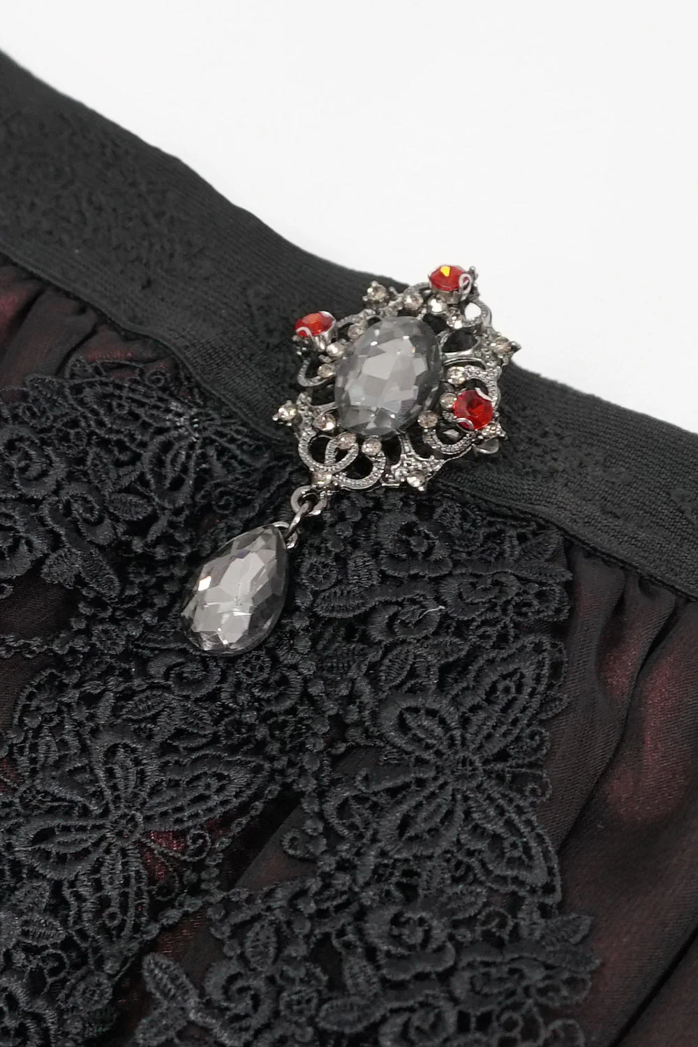 Blooddrop Layered Lace Maxi Skirt - Image 8