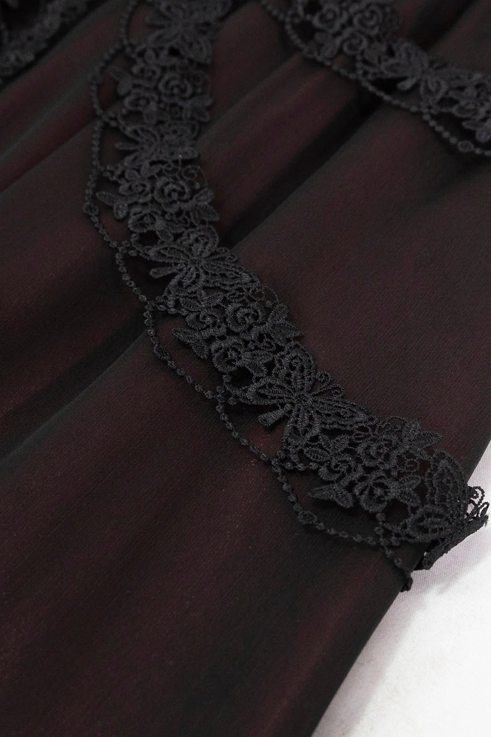 Blooddrop Layered Lace Maxi Skirt - Image 9