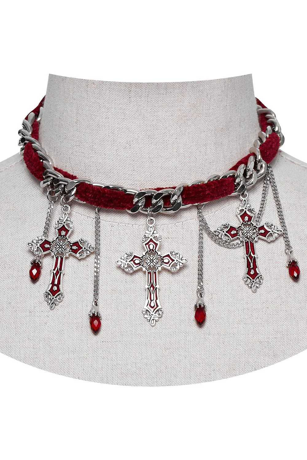 Blooddrop Vampire Goth Necklace [Red] - Image 3