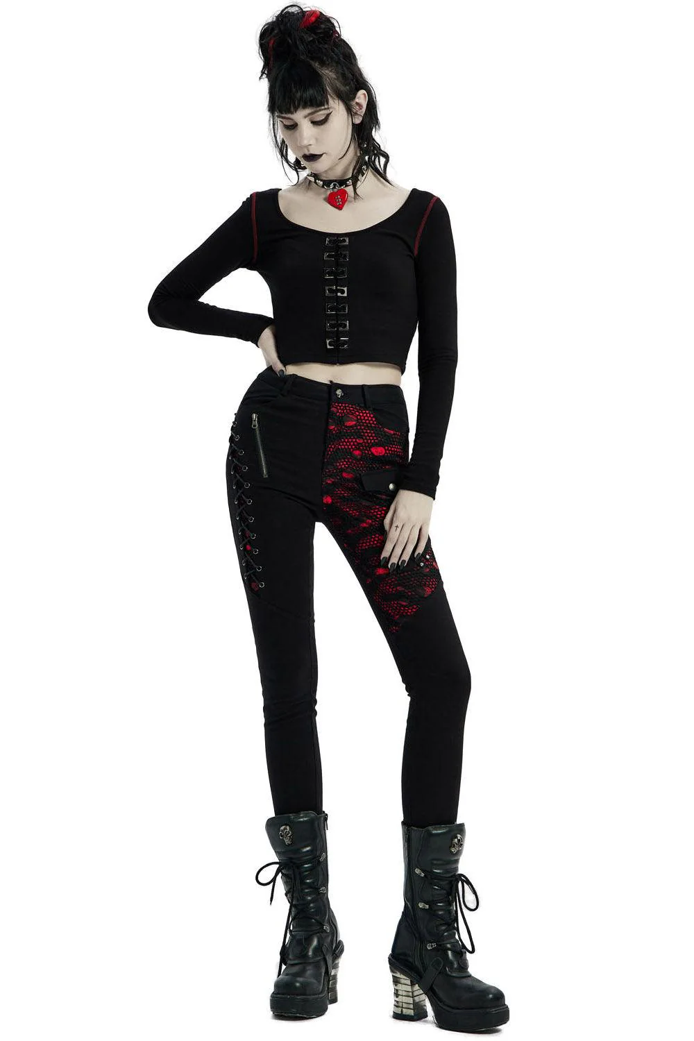 Bloodletting Black Denim Distressed Pants - Image 5