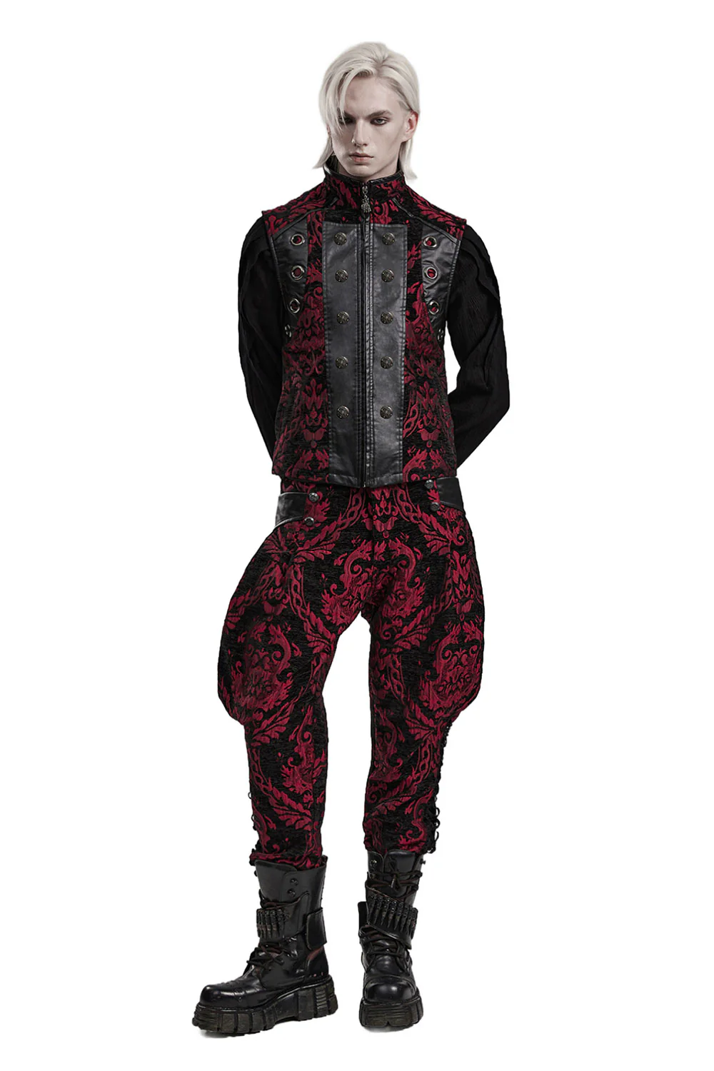 Bloodletting Damask Vest [Black/Red] - Image 4