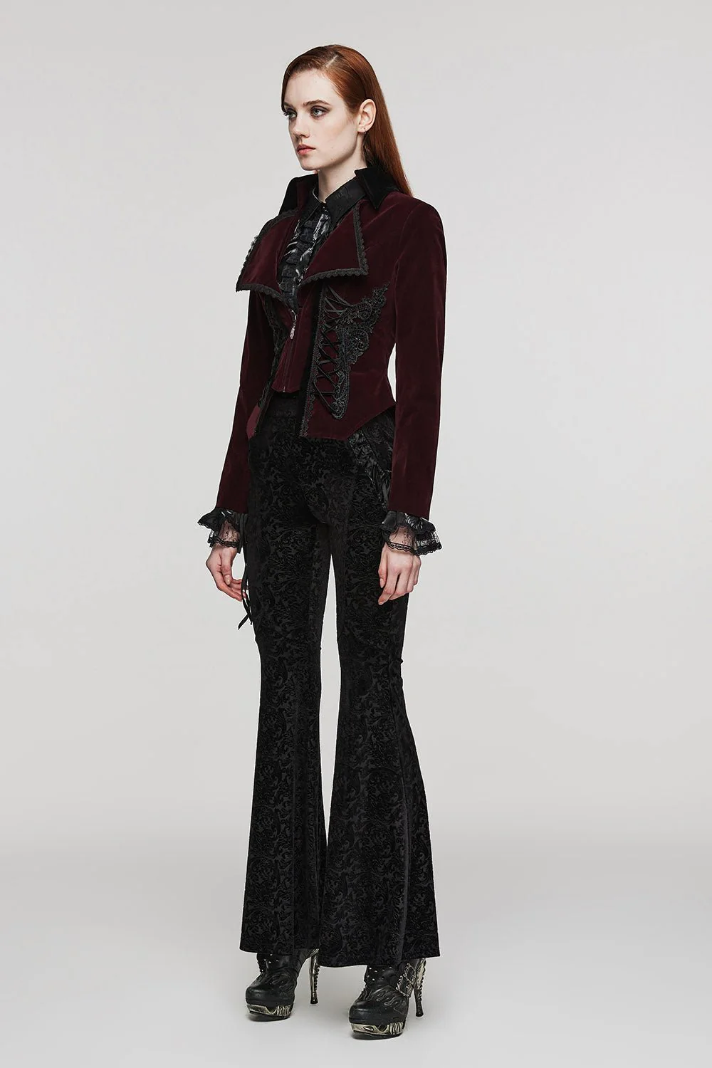 Bloodline Velvet Coat [BLACK/RED] - Image 3