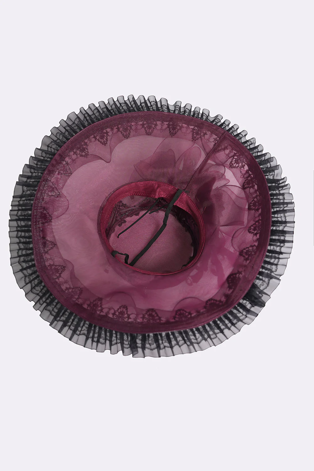 Bloodrose Ruffled Lace Garden Hat - Image 10