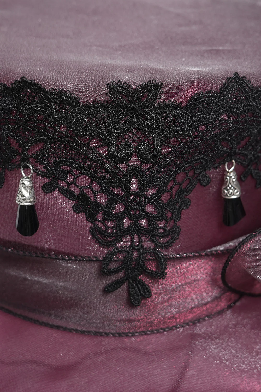 Bloodrose Ruffled Lace Garden Hat - Image 12