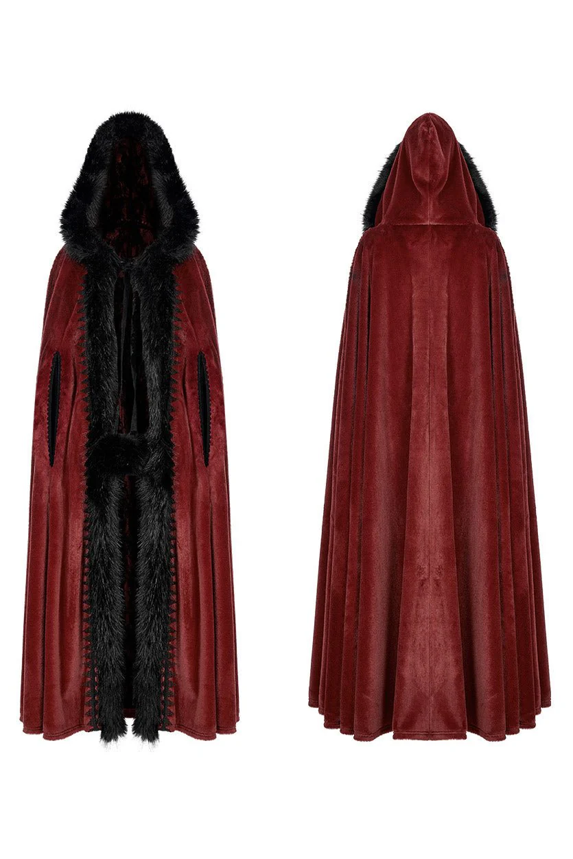 Bloodwitch Red Velvet Cloak - Image 5