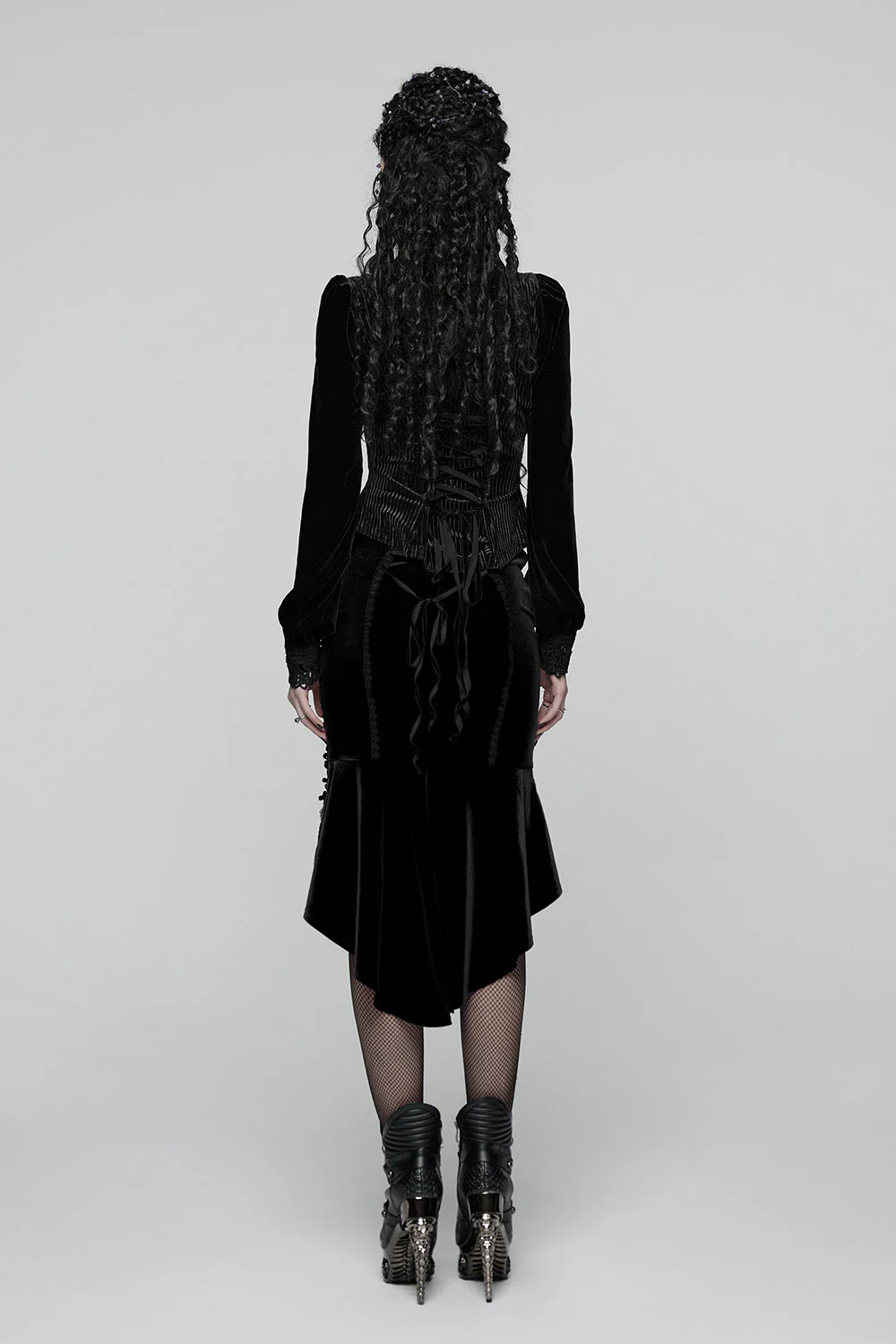 Bloomthorn Manor Velvet Skirt [Black] - Image 8