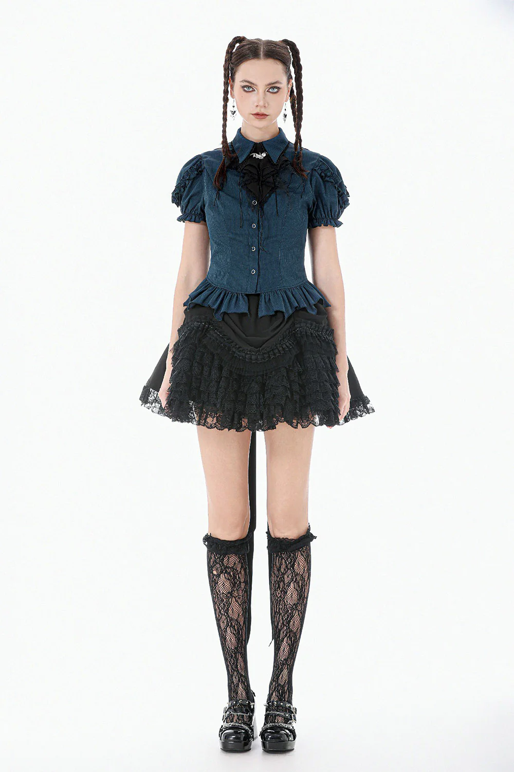 Blue Twilight Puff Sleeve Top - Image 2