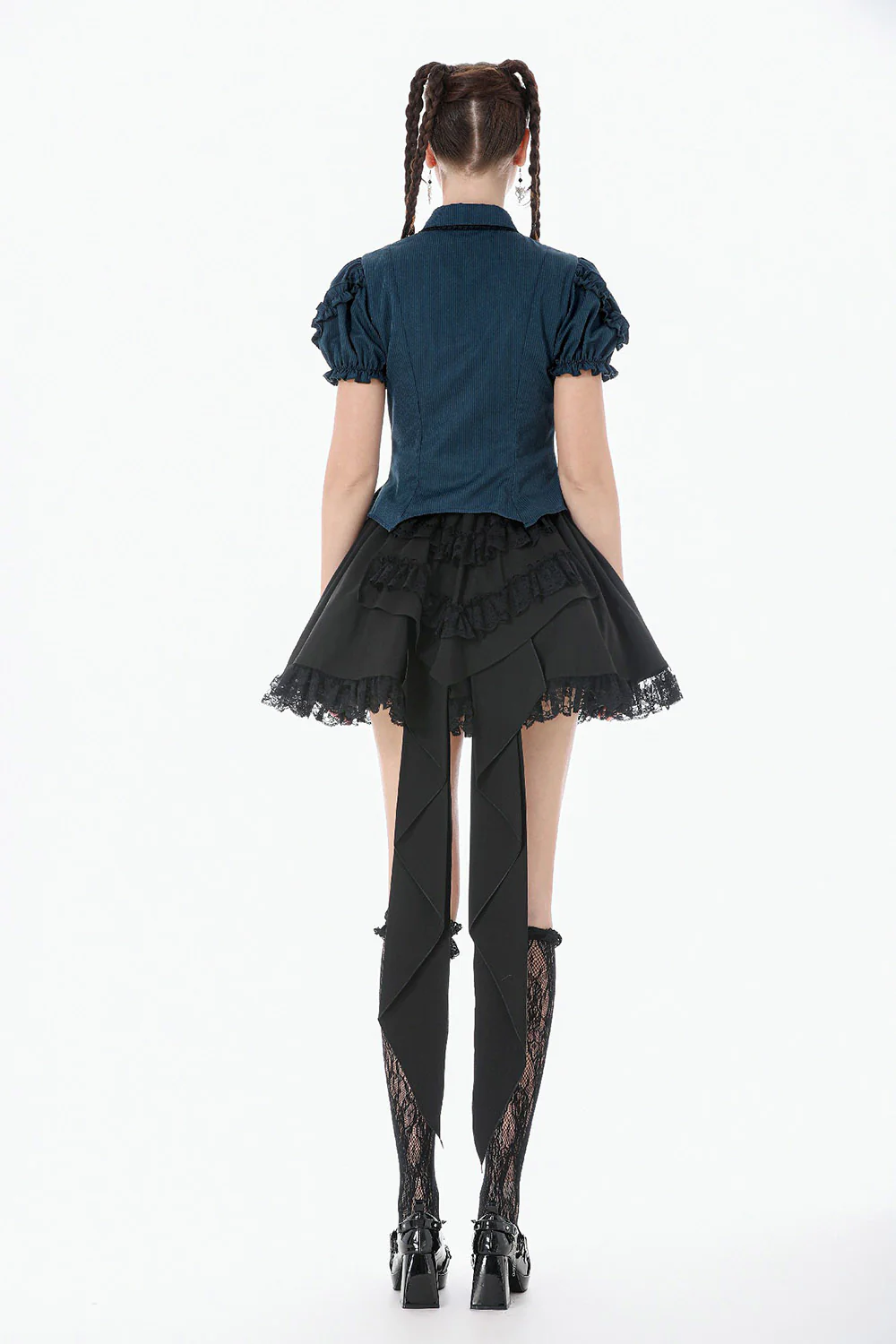 Blue Twilight Puff Sleeve Top - Image 4