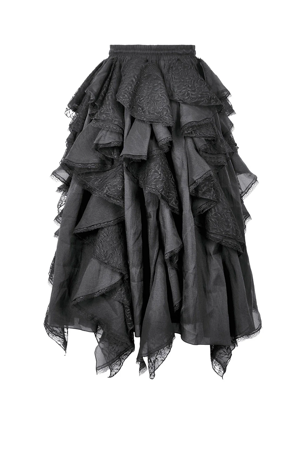 Bonham Layered Lace & Chiffon Skirt - Image 9