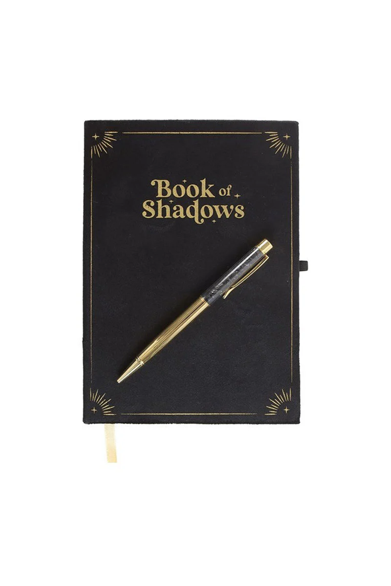 Book of Shadows Journal with Black Obsidian Crystal Pen - Image 2
