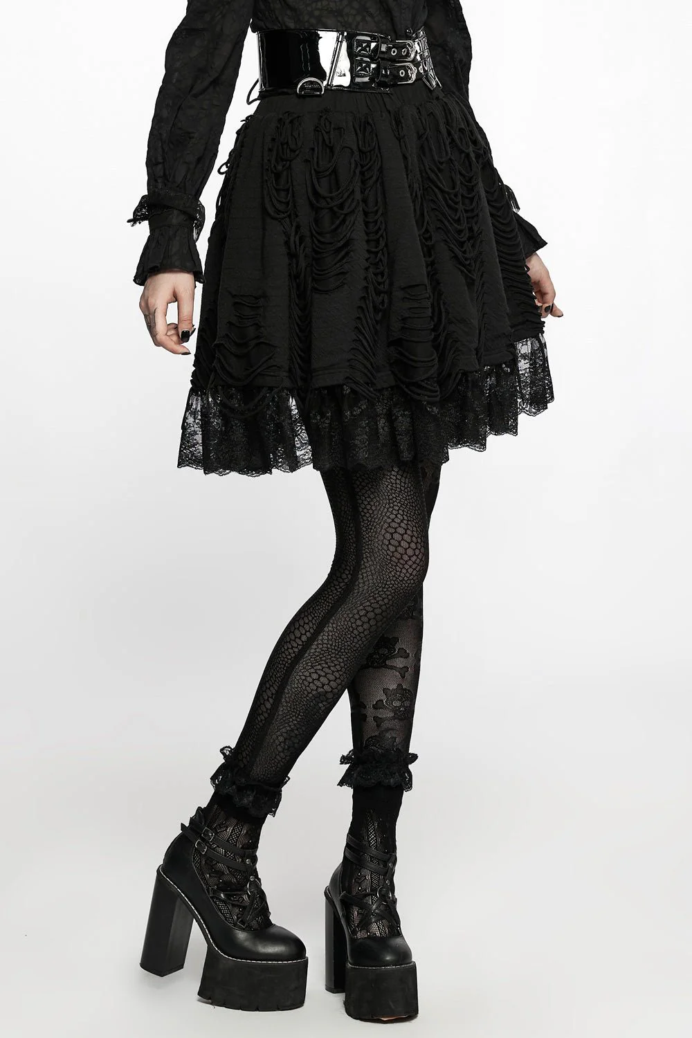Born to Haunt Shredded Skirt - Image 3
