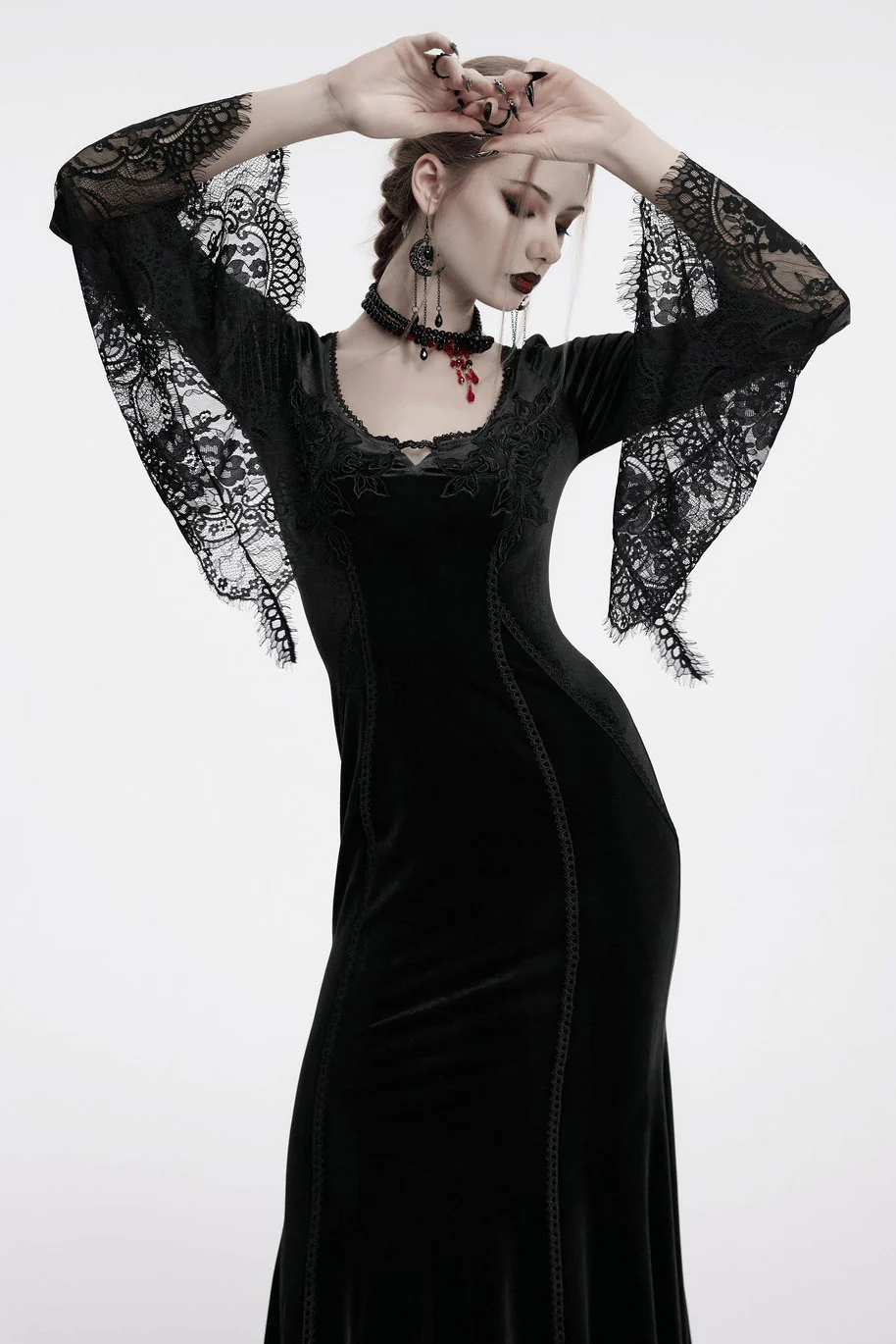 Bride of Night Embroidered Dress - Image 3