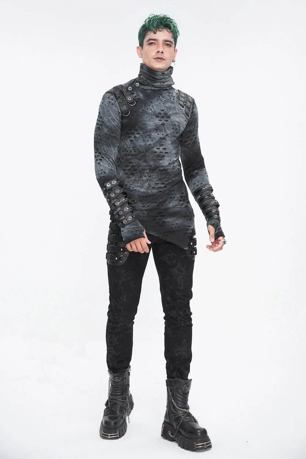 Cadaver Ripped Turtleneck Top - Image 2