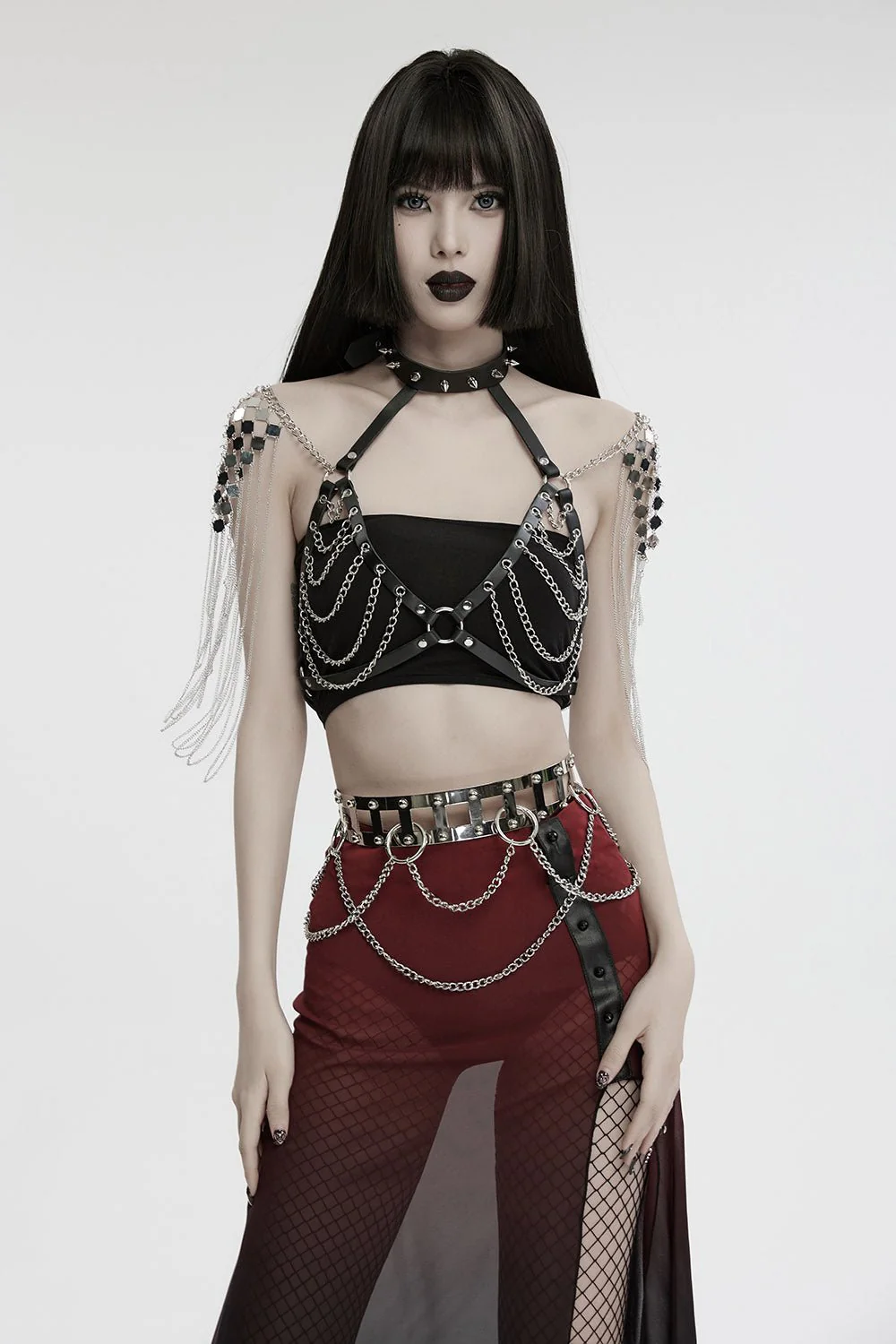 Caged Punk Chain Belt