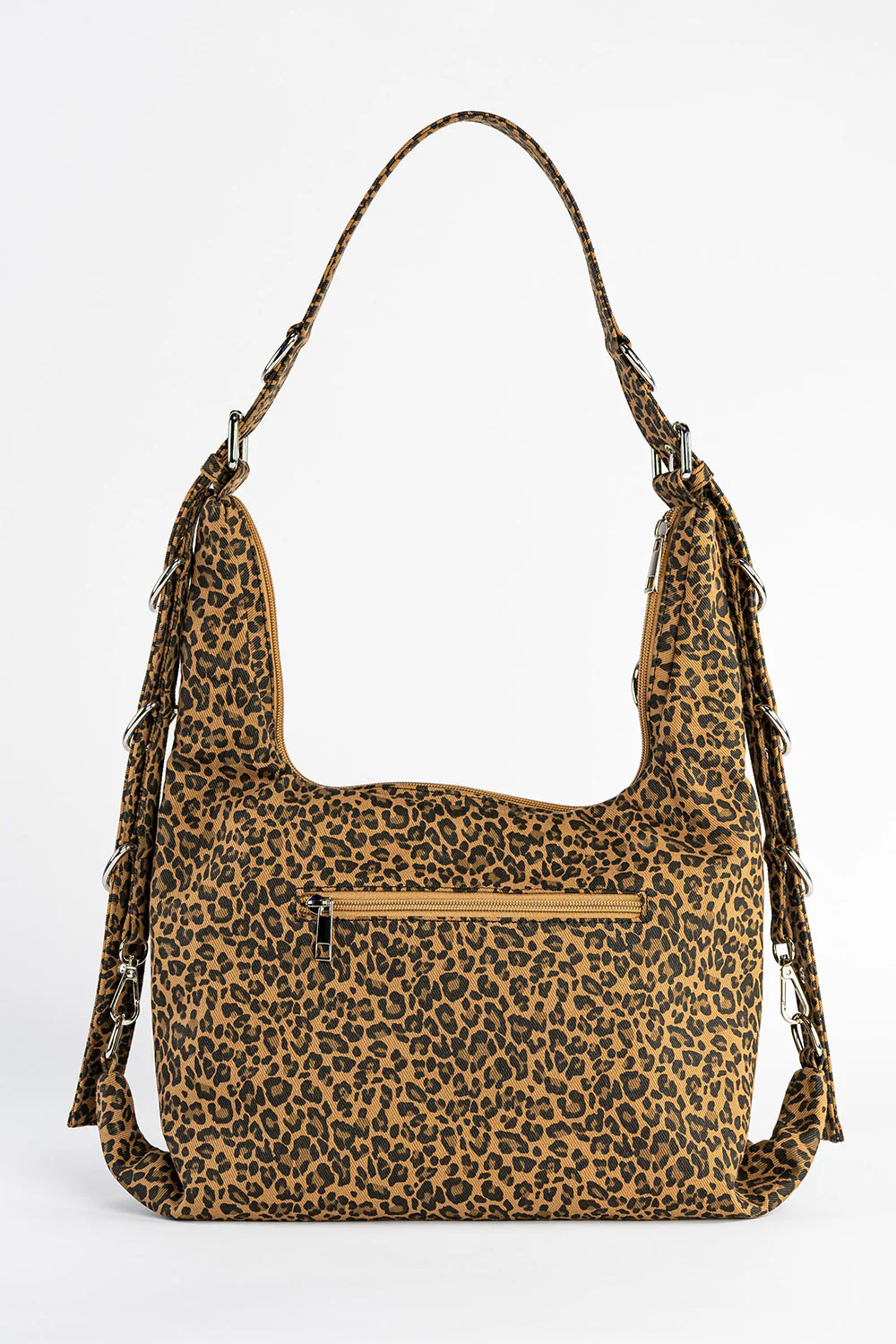 Canvas D-Ring Grommet Hobo Bag - Image 7