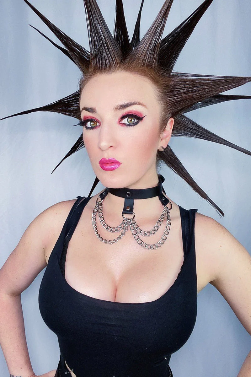 Catacomb Caged Leather Chain Choker - Image 4