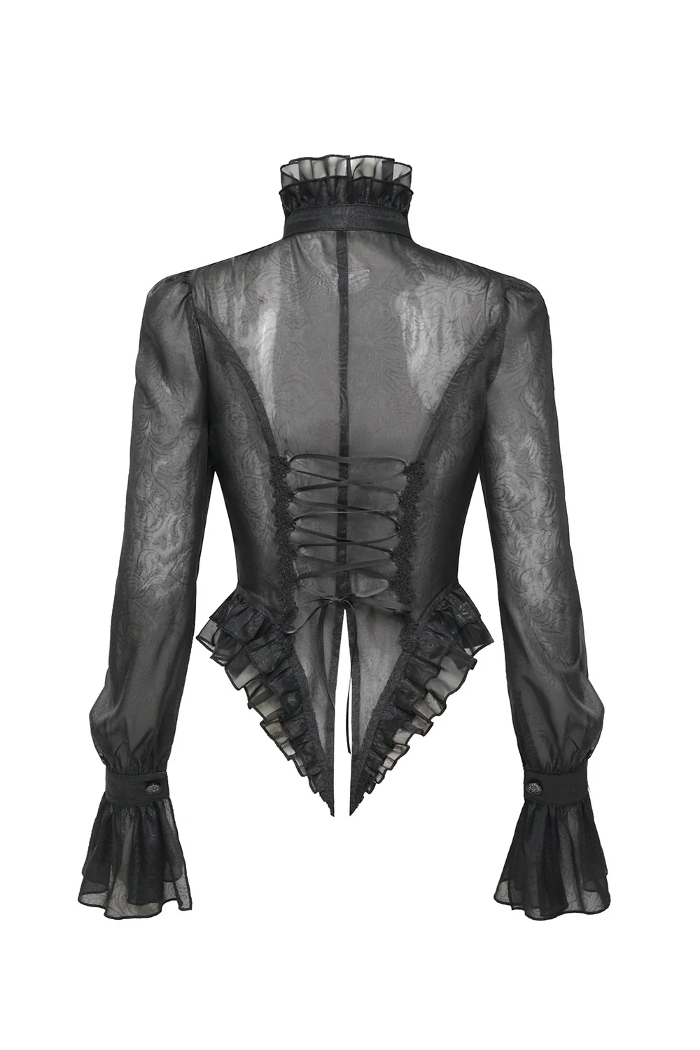Catacomb Ruffled Mesh Button Shirt - Image 2