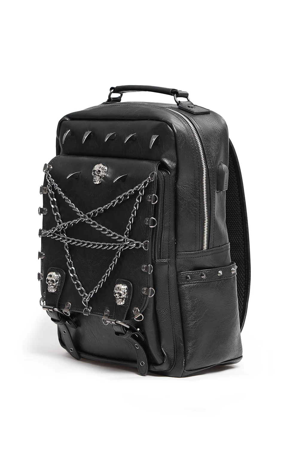 Catacombs Spiked Vegan Leather Backpack - Image 3