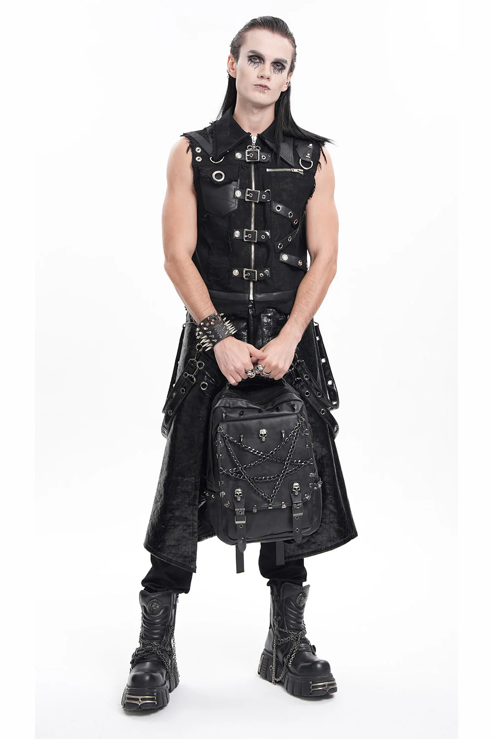 Catacombs Spiked Vegan Leather Backpack - Image 5