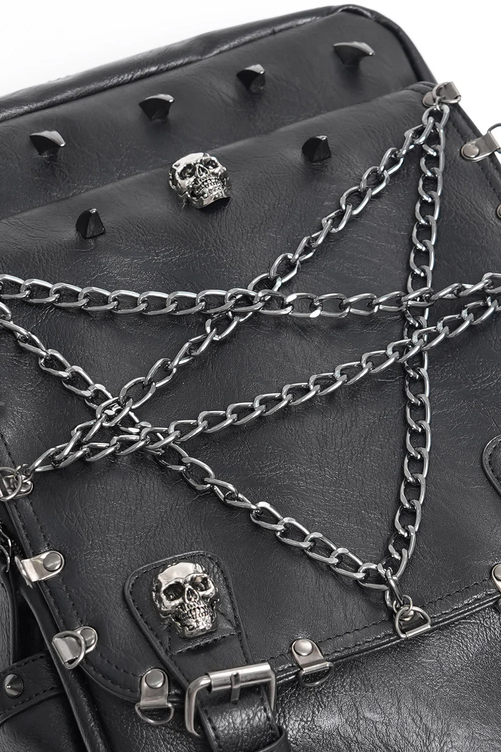 Catacombs Spiked Vegan Leather Backpack - Image 6