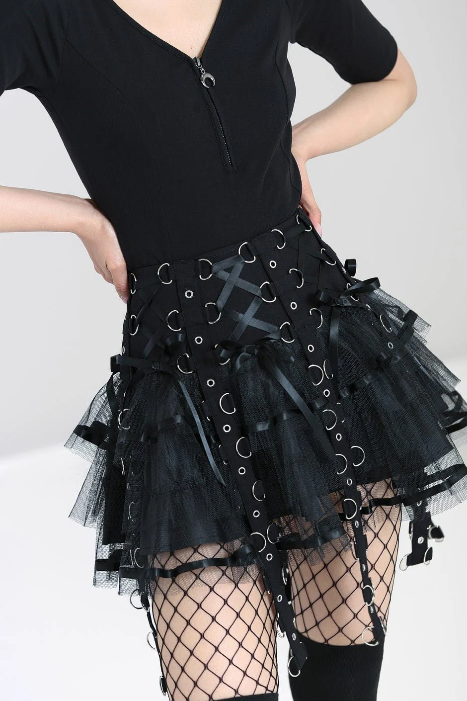 Chai Mini Skirt [BLACK/BLACK] - Image 2