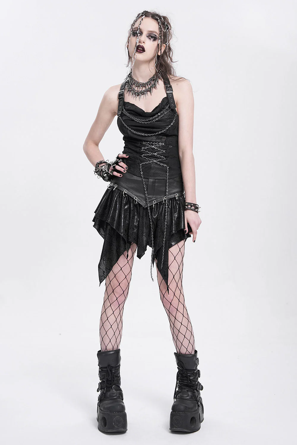 Chainlace Ripped Halter Top - Image 3