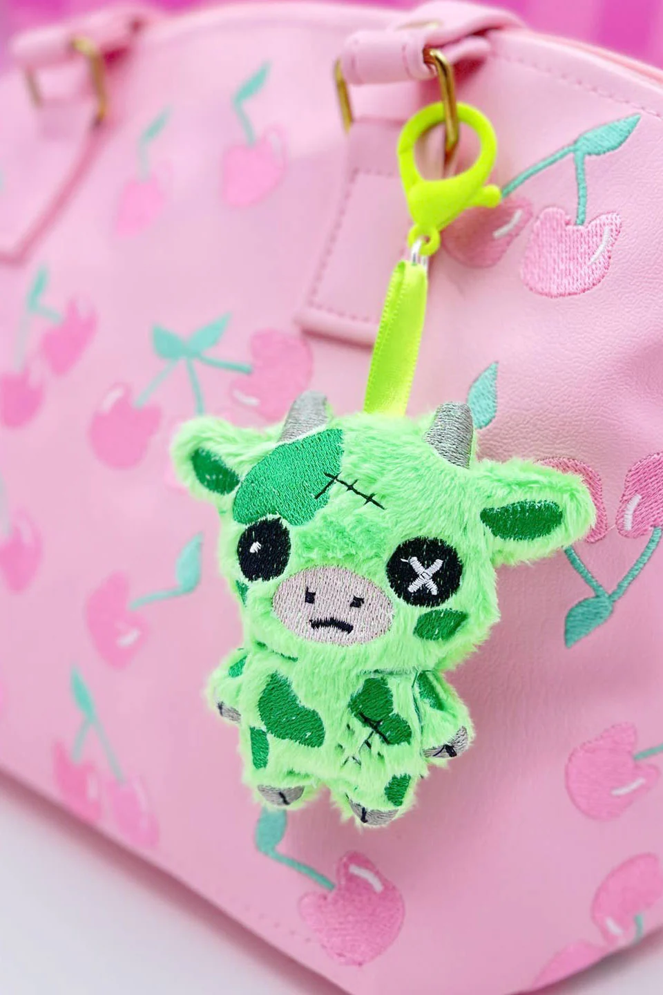 Chibi Zombie Cow Cute Bag Charm Keychain Plushie - Image 2