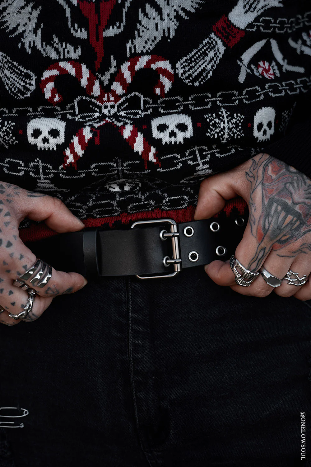 Citadel Pyramid Stud Belt [Genuine Leather] - Image 8