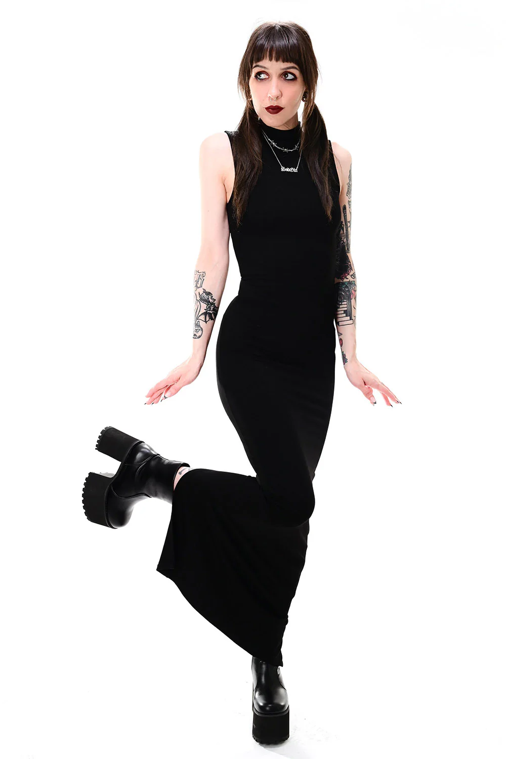 Claire High Neck Maxi Dress - Image 2