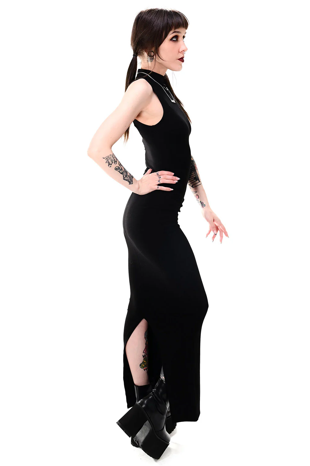 Claire High Neck Maxi Dress - Image 3