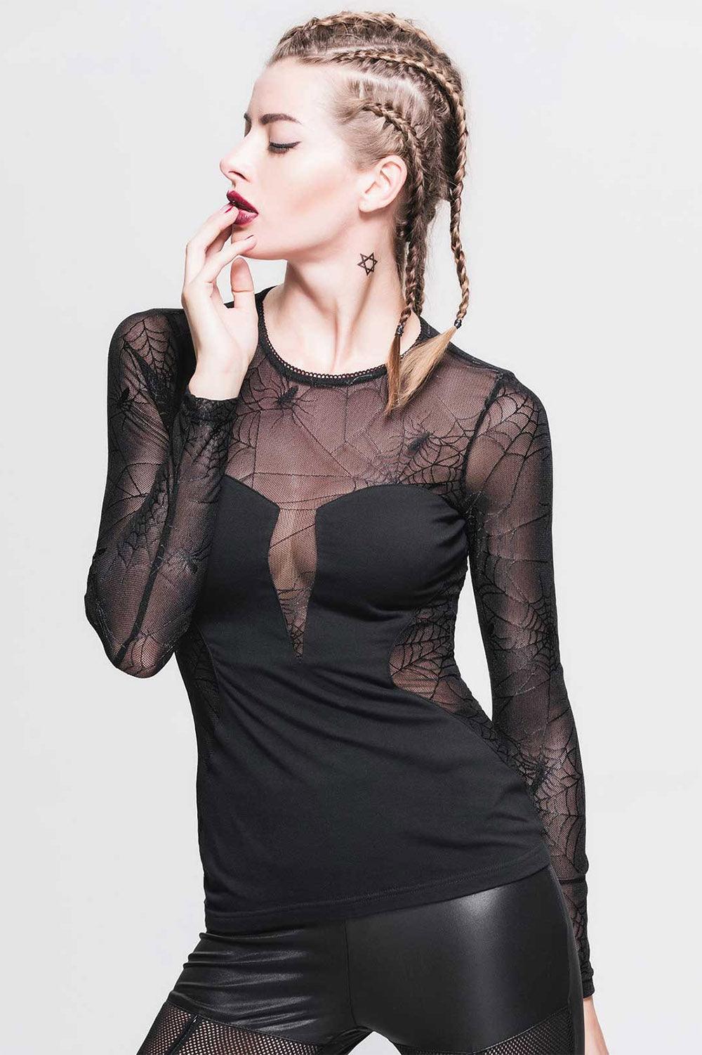Cobweb Coven Mesh Top - Image 5