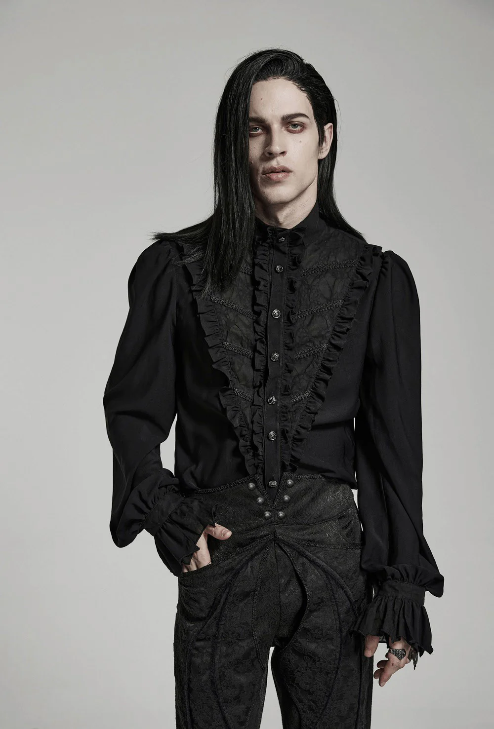 Coffinry Tattered Button-Up Shirt - Image 2