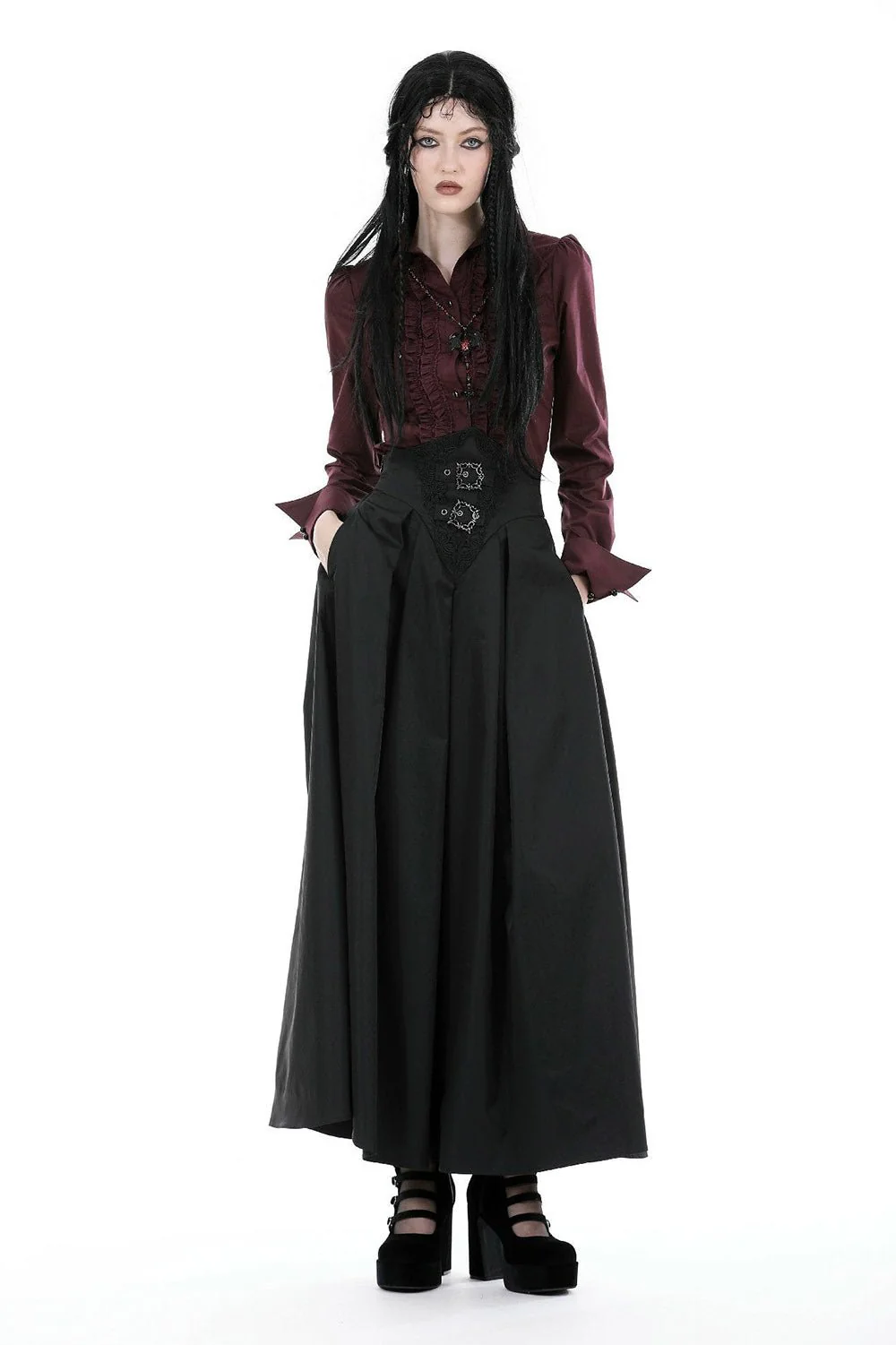 Corseted Waist Maxi Skirt [With Pockets] - Image 3