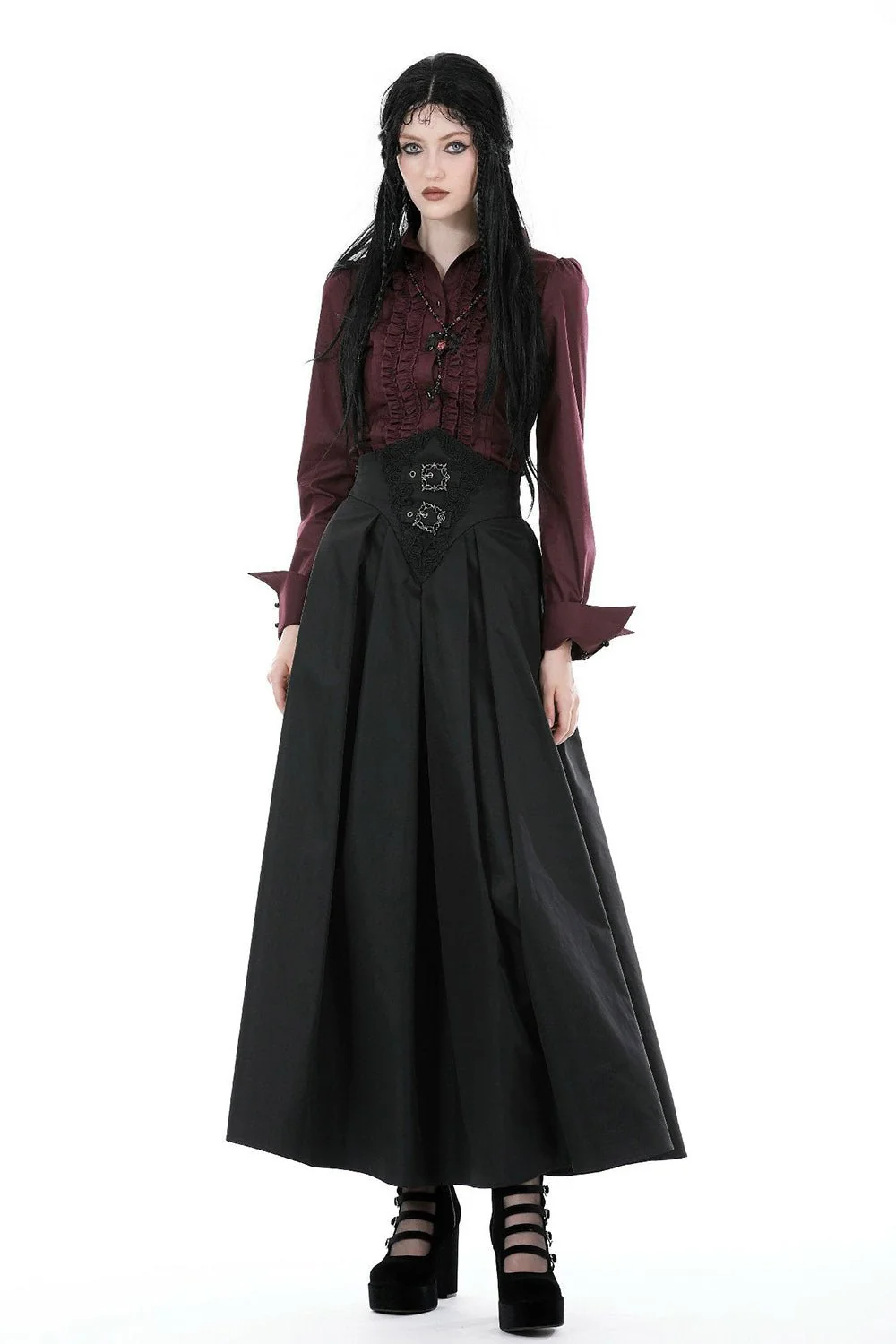 Corseted Waist Maxi Skirt [With Pockets] - Image 9