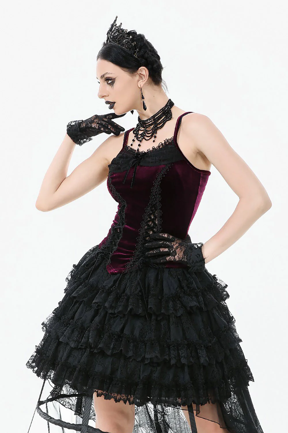 Countess Chateau Lace-Up Tank Top - Image 2