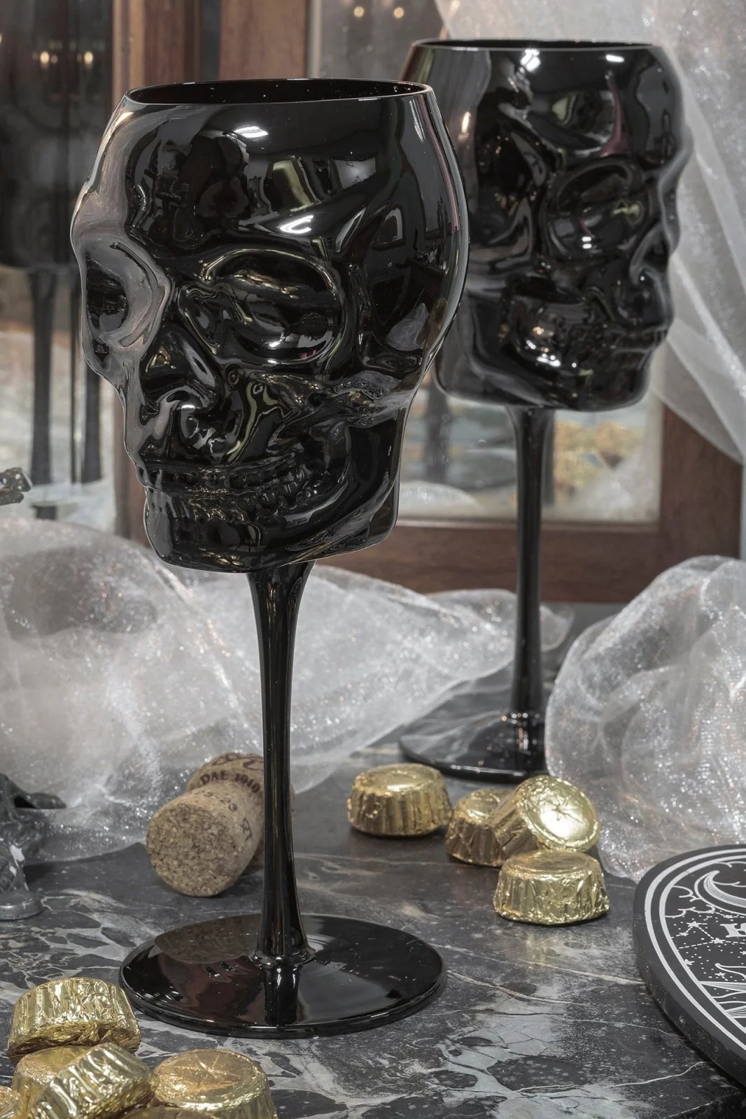 Cranium Wine Glasses [BLACK]