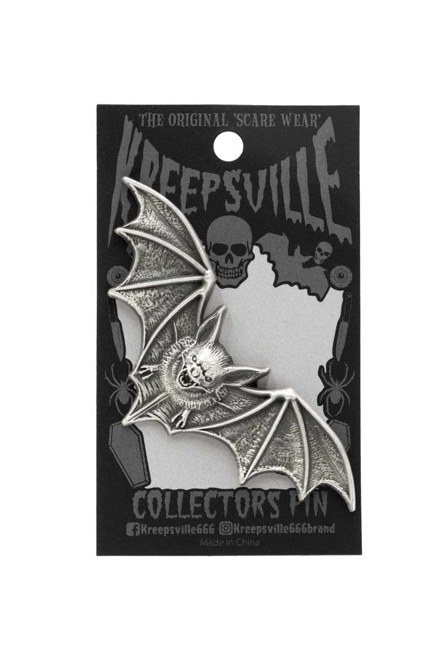 Creature Of The Night Bat Pin Brooch - Image 2