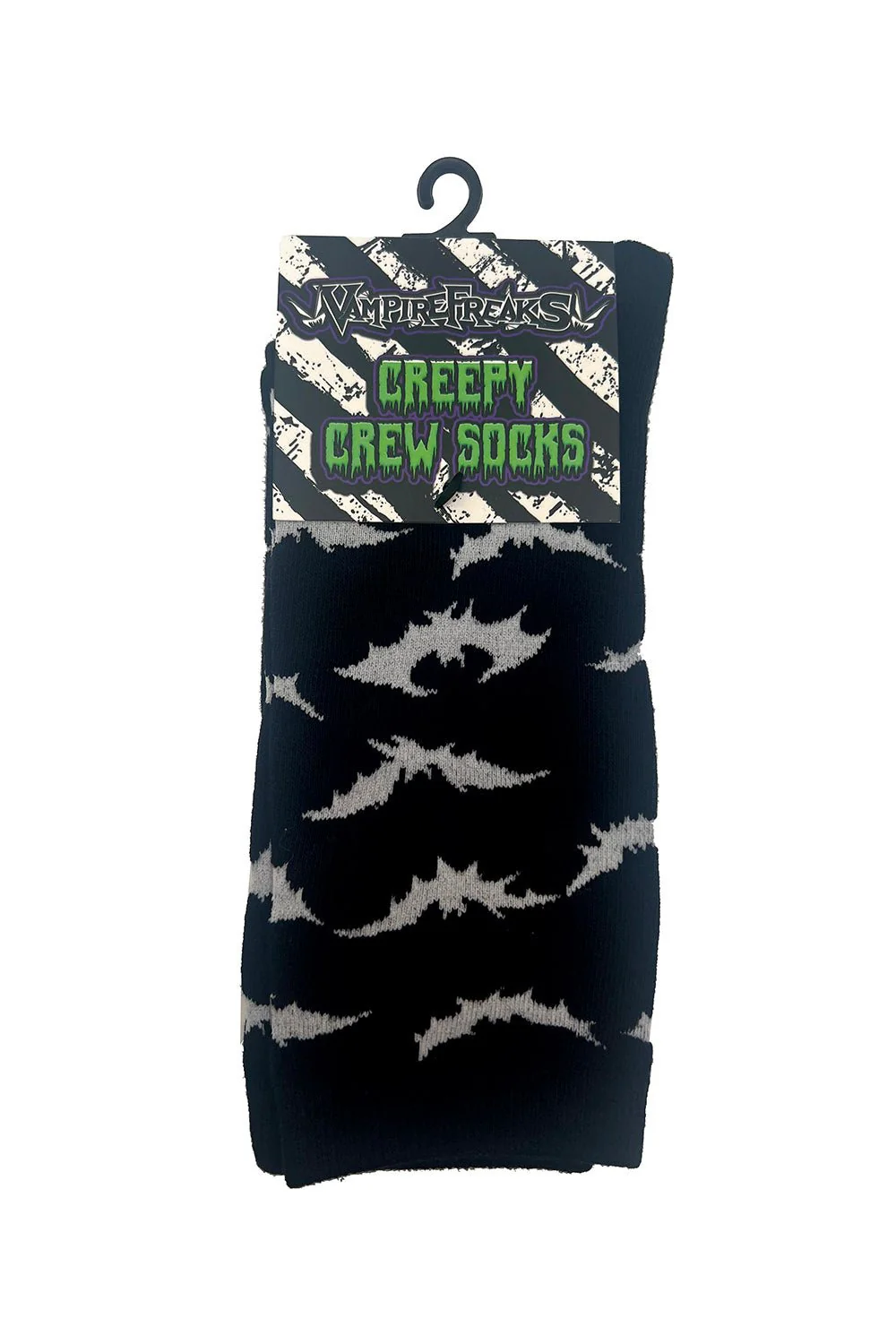 Creepy Crew Socks [White Bats] - Image 4