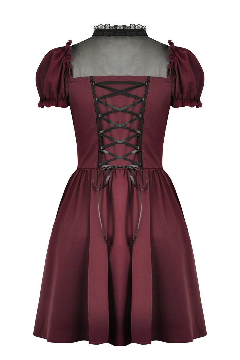 Crimson Blood Puffed Sleeve Dress - Image 5
