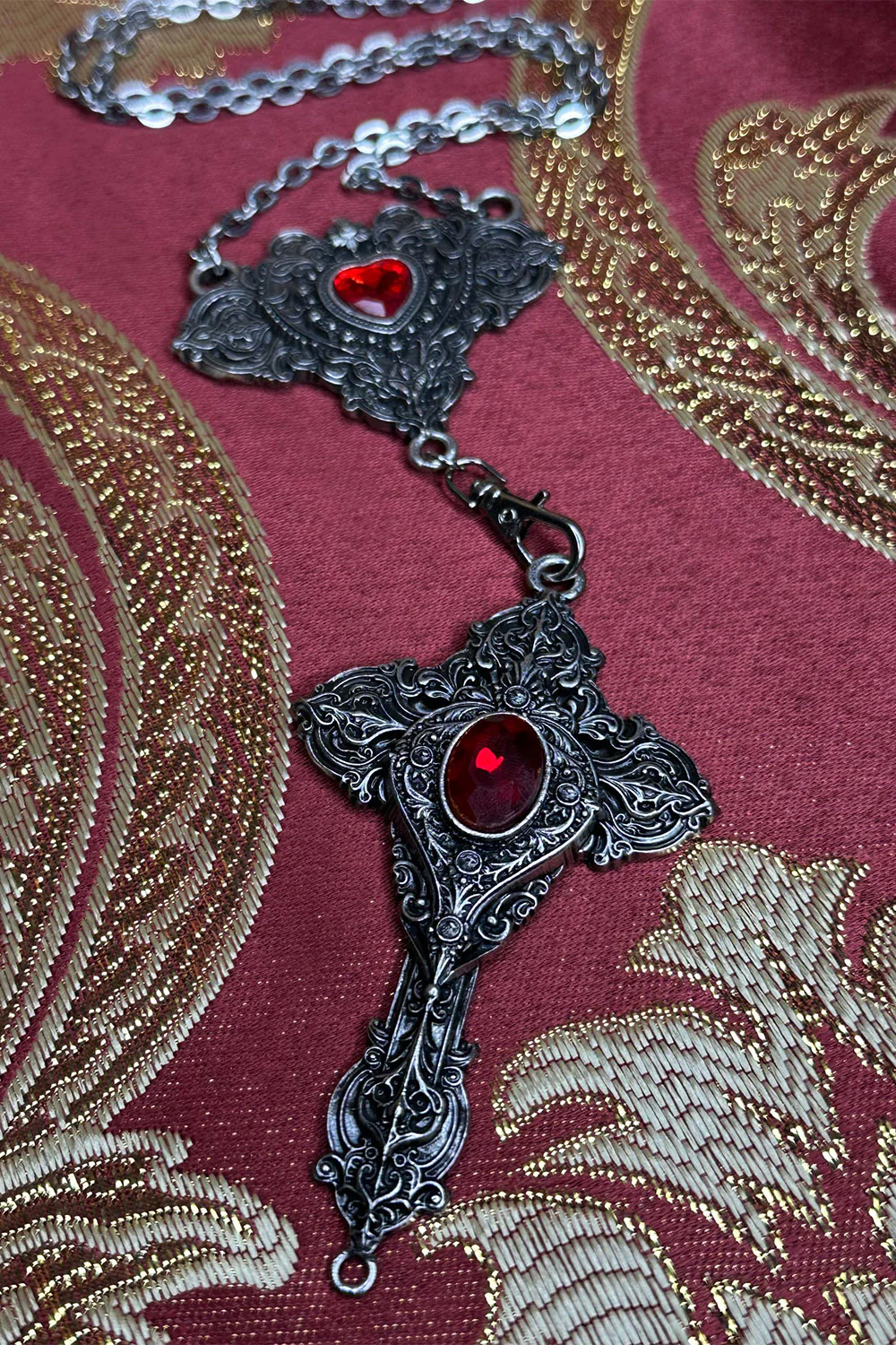 Cross My Heart Reversible Rosary Necklace - Image 2