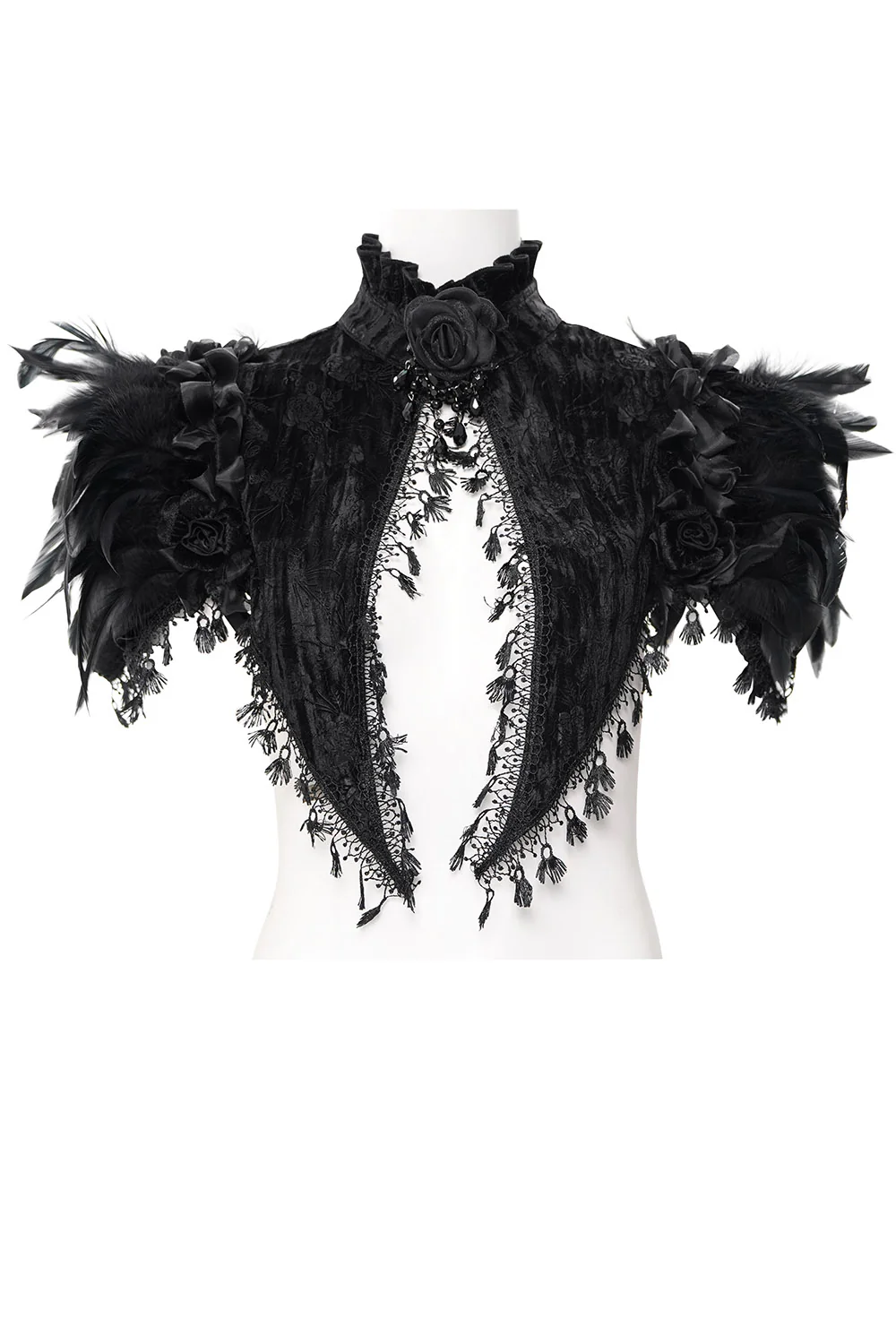 Crow Hollows Feathered Capelet - Image 7