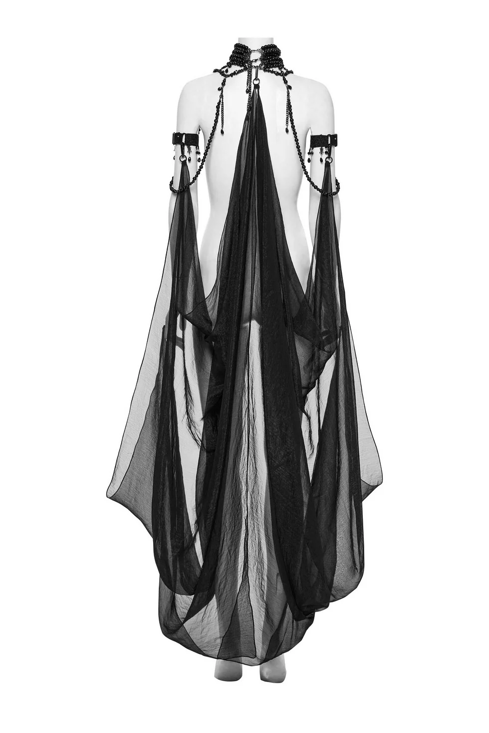 Crystal Witch Choker with Detachable Cloak Harness - Image 5